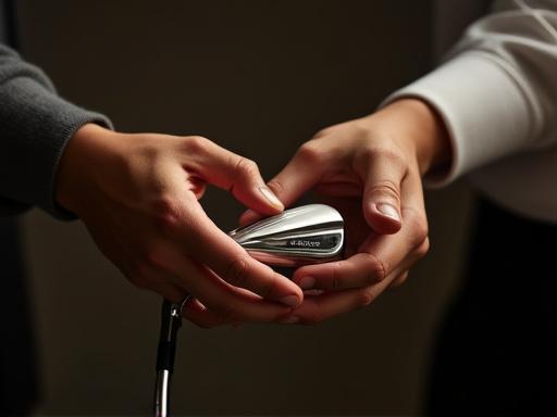 Fertiger, persönlicher Golfschläger wird übergeben